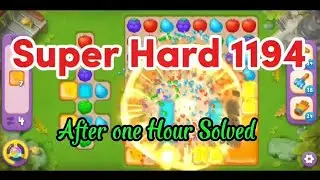 Super Hard Level Puzzle 1194 No Boosters 💫 Match-3 Game Gardenscapes #games #gameplay #gaming