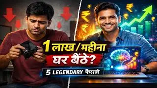 घर बैठे 1 लाख/महीना कमाने के 5 LEGENDARY फैसले | AI नहीं, ये तरीका काम करता है | घर बैठे पैसा कमाएं