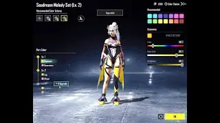 PUBG MOBLIE A8 ROYAL PASS SEADREAM MELODY SET LV 2  RECOMMENDED COLOR SCHEME
