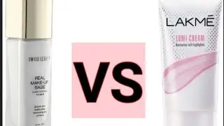 swiss beauty makeup real base highlighting+ primer VS Lakme lumi cream review