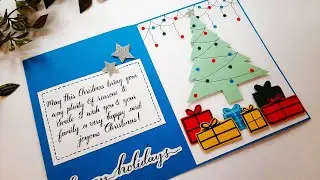 DIY Christmas Greeting Card Idea | Handmade Christmas Card Making Ideas | Tutorial