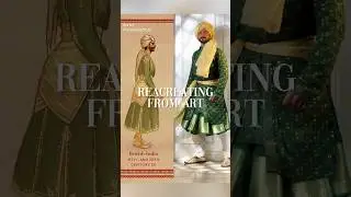 Art to real life using sarees and kurtas❤️ How do you like it? #draping #shorts #viral #shortsvideo