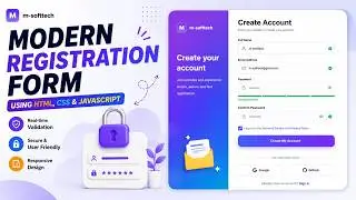 How to Create Responsive Registration Form in HTML & CSS | Responsive Registration Form