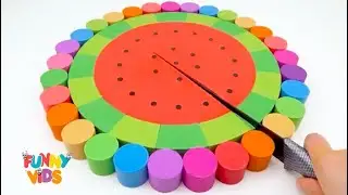 Satisfying Video l How To Make Rainbow Cake Kinetic Sand Cutting ASMR