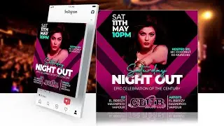 Night Out Flyer | Photoshop Flyer Tutorial For Beginners - CC | Party Flyer | Club Flyer