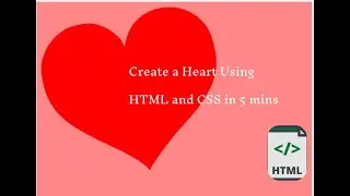 Create a Heart Using HTML and CSS in 5 mins!! || HTML || CSS