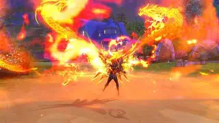 AION 8.5 Fire Dragon King&rsquo;s Dragon Knight Transformation (idle and buff animations)