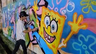 Graffiti Spongebob || Bikini Bottom #agoycreative #graffiti