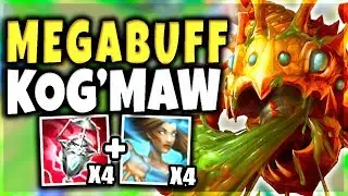 NEW BROKEN MEGA-BUFF KOG'MAW GOD STRATEGY!! (4 ARDENT CENSOR/WINDSPEAKER) - League of Legends
