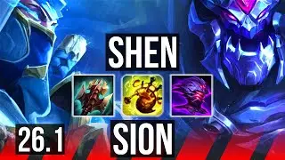 SHEN vs SION (TOP) | 11k gold comeback, 41K damage | KR Master | 26.1