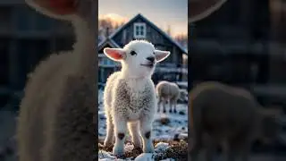 lamb in the snow