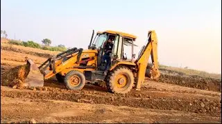 JCB 3dx Eco Xcellence Machine No Operater Loader Field Level Mud Pulled Mitti Stuck in mud Long JCB