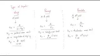 Steady State Error | SSE | Type of System | CS | Control systems | Lec-30