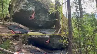 The Secret Lives of Children (V9) - Squamish Bouldering: Crumpit Woods