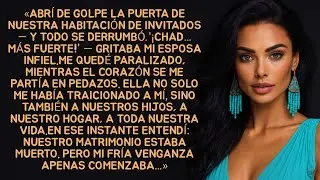 «Abrí de golpe la puerta de nuestra habitación de invitados — y todo se derrumbó.“¡Chad… más fuerte!