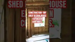 TINY  HOUSE SHED   DESIGN EXPANDS PATIO  DECK KITCHEN  BED #roomtour  #woodwork  #home #shorts