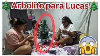 Tania nos ayuda a poner el Arbolito Navideño🎄 Miren Lucas pasara su primer navidad🥹😍