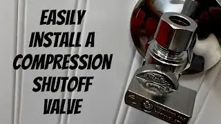 How to install a compression shut off valve on a new plumbing rough in.
