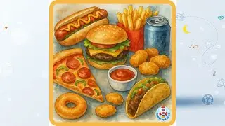 Fast food - Talking Flashcards / Video / Vocabulary for Kindergarten Preschool ESL for Kids