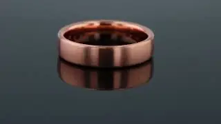 Men's High Polish Rose Gold Wedding Band