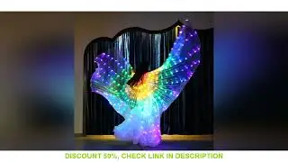 Led Rainbow Electronic Light Dance Wings Belly Dance Costumes Party Show Isis Dancewear Fluorescent