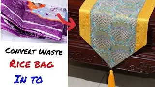 WASTE RICE BAG REUSE IDEA I DIY TABLE RUNNER/TABLE COVER I TASSEL DIY I FLOOR MAT, RUNNER,TABLE MAT