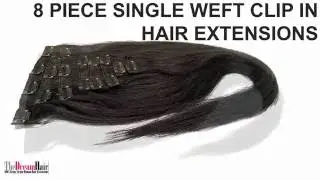 This is a Set of 8 Pieces Clip in Hair Extensions