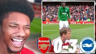 ARSENAL OFFICALLY BOTTLED THE LEAGUE 🤣| Arsenal 0-3 Brighton Reaction