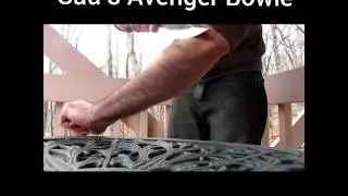 Bowie Knife hand forged from a decommissioned A10 Warthog Gau 8 Avenger Barrel