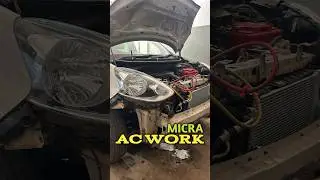 Micra compresser & condenser replace Malayalam #acwork #compressor #condenser #replace #micra
