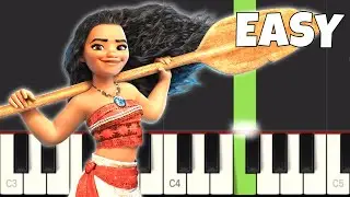 Moana - How Far I'll Go - Cu&aacute;n Lejos Voy - EASY Piano Tutorial