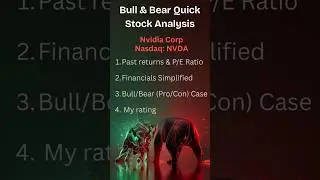 🚀 NVIDIA analysis in 2 Minutes! Quick financials, Bull vs Bear case and rating