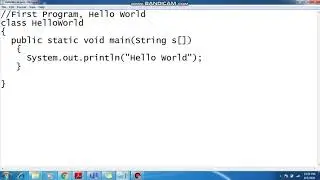 Hello World Program in Java