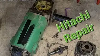 Ремонт старой шлифовальной машины Hitachi G23SC, у которой не фиксируется диск и которая проскаль...