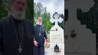 Father Josiah at Elder Cleopa's Grave