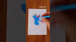 Oggy and the cockroaches Oggy drawing #oggy #oggyandthecockroaches #drawing #art #viral #bts #shorts