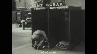 Scrap Metal Sorting During Wartime, 1940s - Film 1092348