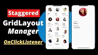 StaggeredGridLayoutManager RecyclerView Android | StaggeredGridLayoutManager Android Example