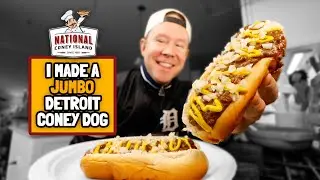 Eating National Coney Island Detroit Coneys But With Jumbo Vienna Beef Franks 🌭