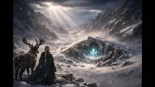 Elf and Stag Discover Ancient Ice Crystal Ruins | Cinematic Winter Fantasy Landscape