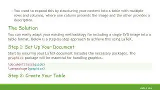How to Include SVG Pictures in a LaTeX Table