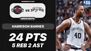 Harrison Barnes vs Houston Rockets | 24 PTS 5 REB 2 AST 2 STL | NBA 11-07-2025 Highlights