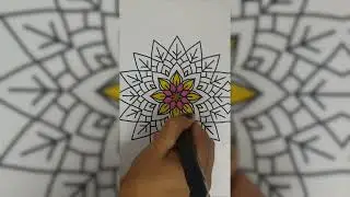 Rangoli Art Painting So Relaxing 🖌️#viral #art #shorts #colors #drawing #pastel #mindfresh #rangoli
