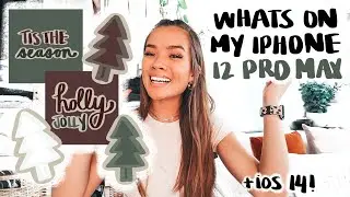 what's on my iphone 12 PRO MAX + christmas ios14 customization! (my free icons & custom widgets!)