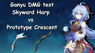 Ganyu Skyward Harp R1 vs Protoype Crescent R5 | DAMAGE COMPARISON