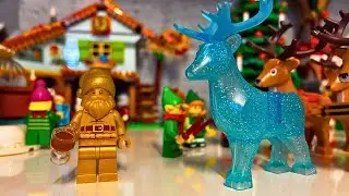 Заканчиваю сборку своей зимней деревни из Лего!