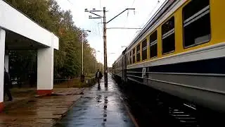 Электропоезд ER2T-711309 сообщением Rīga-Lielvārde отправляется с о.п Daugmale