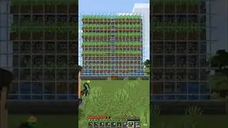 Minecraft Automatic Sugar Cane Farm 🔥 15 Sec Build Guide | Glass Wall Design | 1&ndash;5 Steps #Shorts