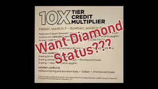 Ceasars Diamond status in 2 days on penny slots, low budget