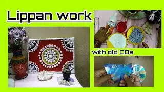 Lippan work with |old CDs &clay |Lockdown DIY on|YouTube| Wall hanging with waste materials